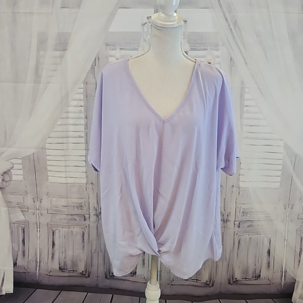 Shein Twist Front High-Low Blouse